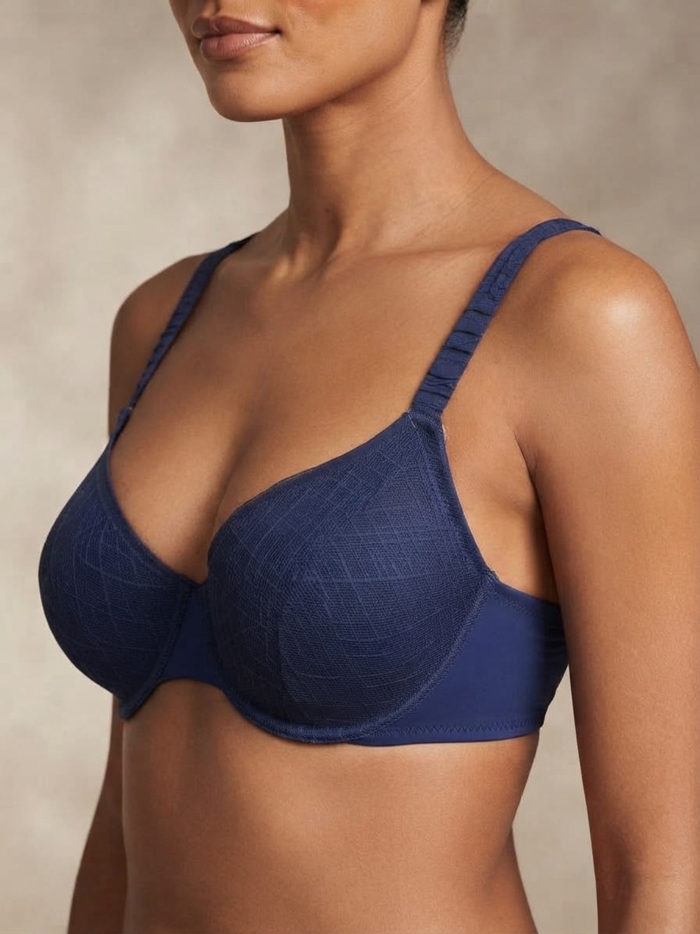 True & Co Navy Lace Bra 34D New with Tags